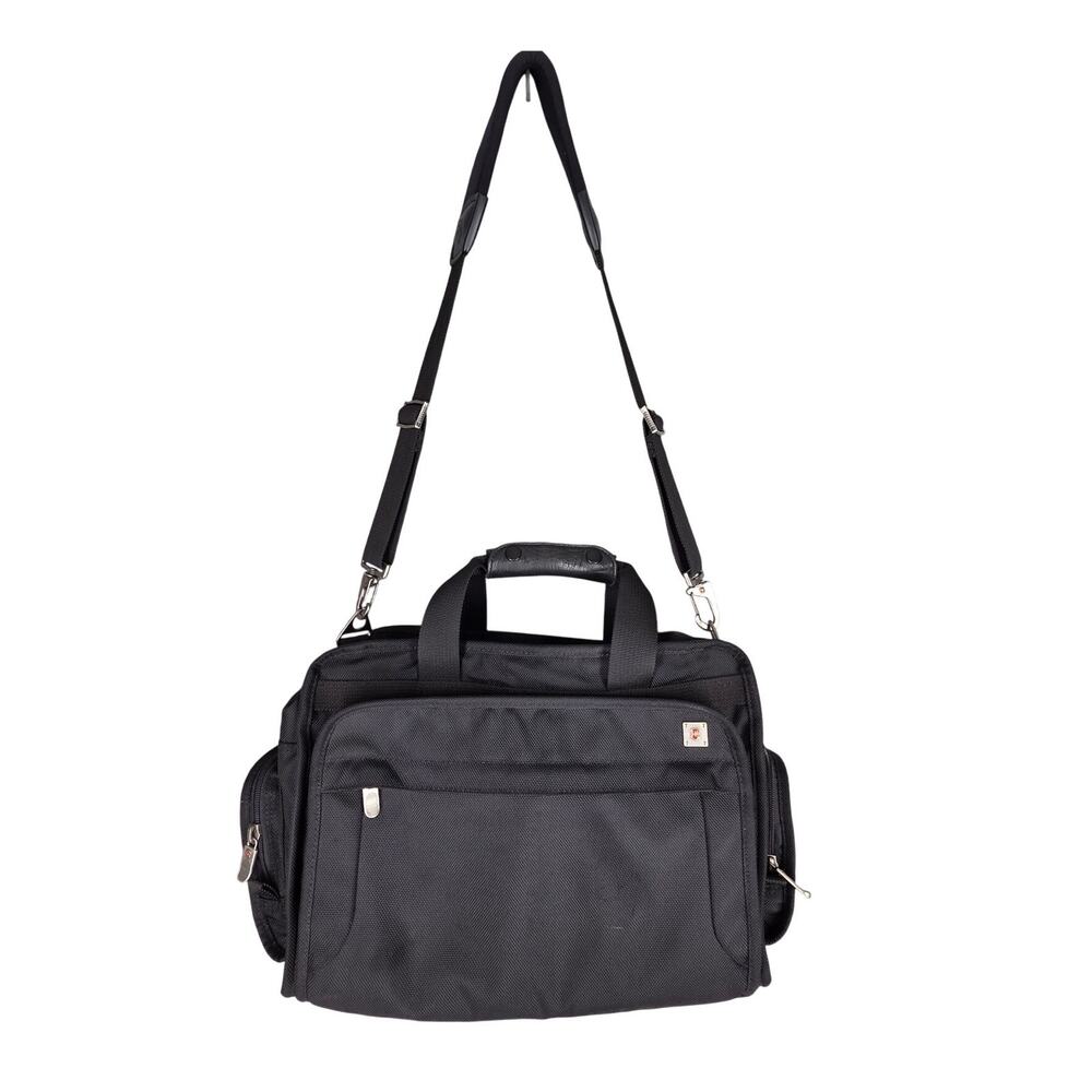 VICTORINOX SWISS ARMY EXECUTIVE TRAVEL CASE / BRIEF DUFFLE BAG– BLACK – 19×11×6
